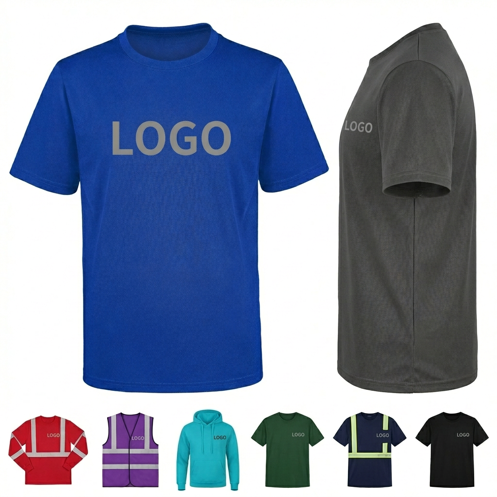 Classic Comfort Work T-Shirt - Blue & Gray