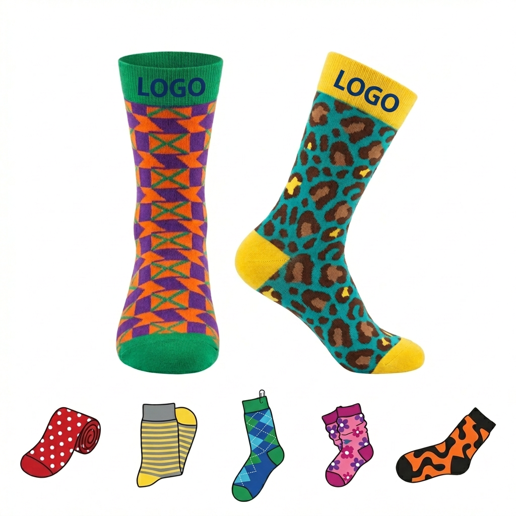 Vibrant Geometric Pattern Casual Socks