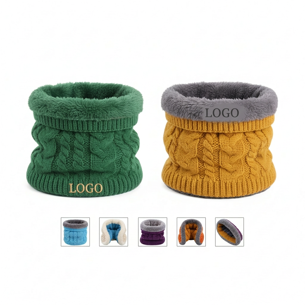 Multicolor Knit Neck Gaiter Set
