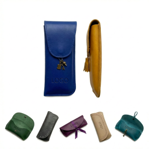 Fashion-Forward Decorative Faux Leather Eyewear & Valuables Case Collection