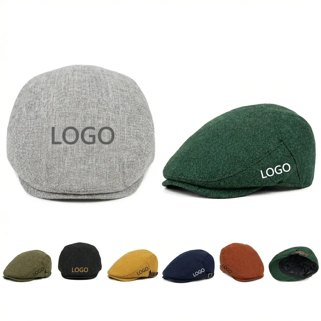 Classic Unisex Linen Flat Cap - Lightweight & Versatile