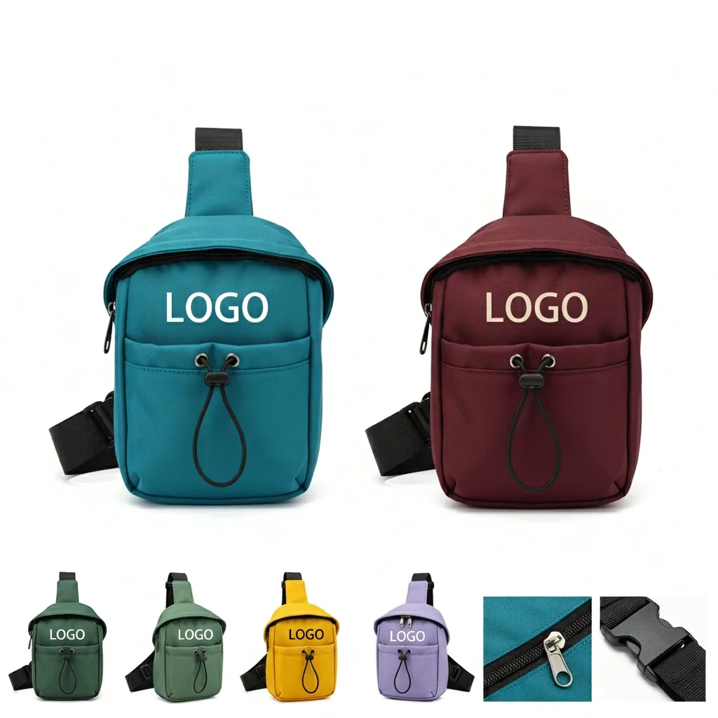Durable Nylon Crossbody Bag with Adjustable Strap for Hiking & Outdoor Activities