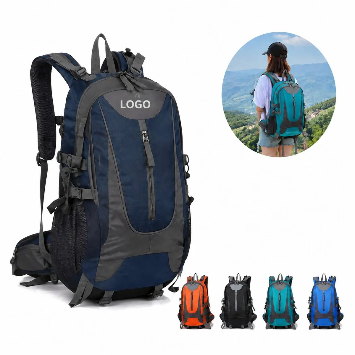 50L Ripstop Hiking Backpack with Adjustable Belt