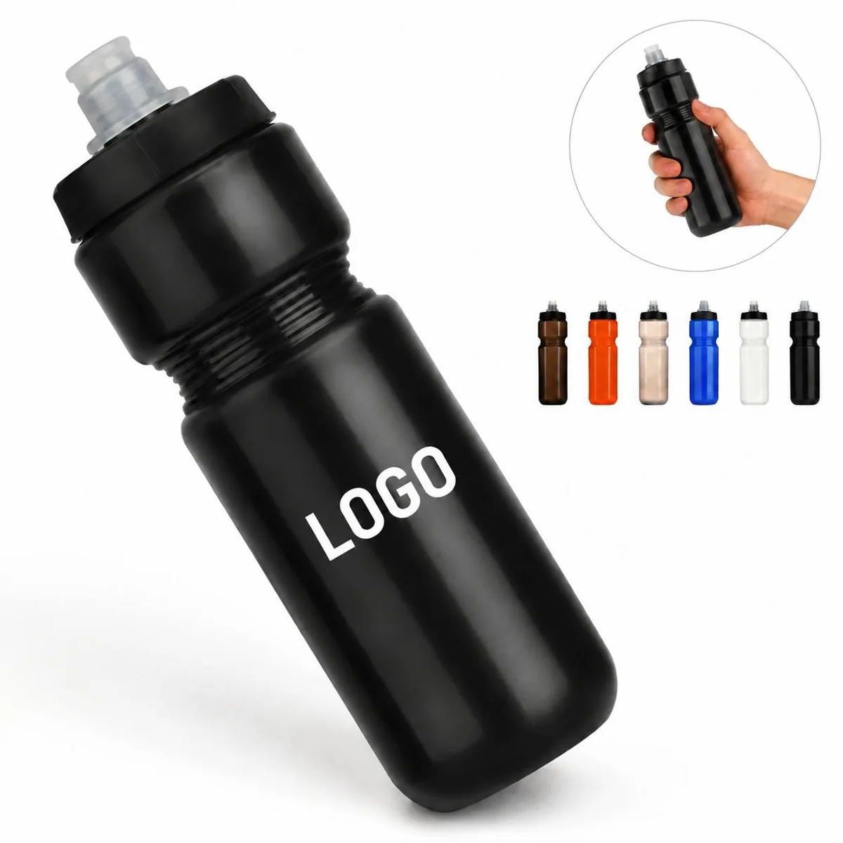 Ergonomic 750ml BPA-Free Squeeze Sports Water Bottle