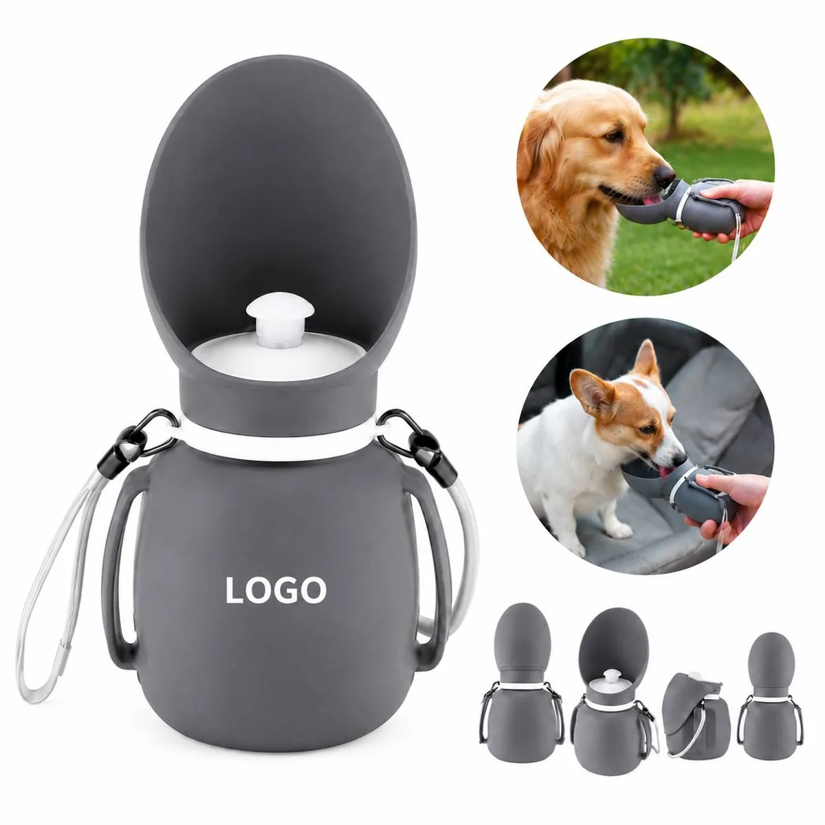 BPA Free Silicone Dog Water Bottle Leak Proof Travel