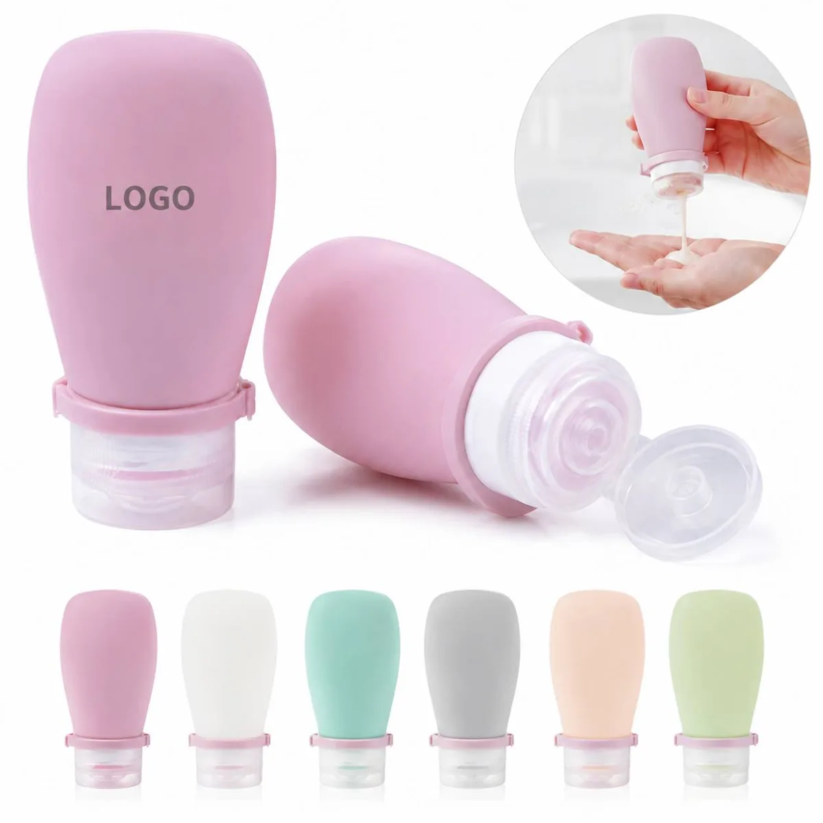 Leakproof Silicone Travel Bottles Set for Toiletries