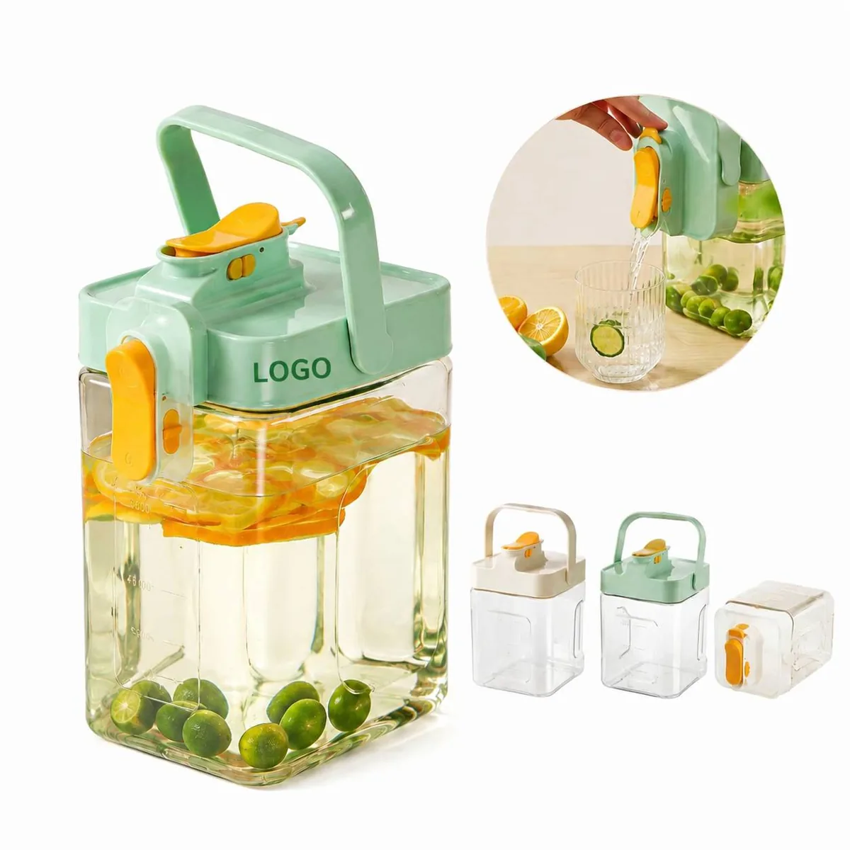 2.3L Clear Plastic Kettle Drink Dispenser with Spout