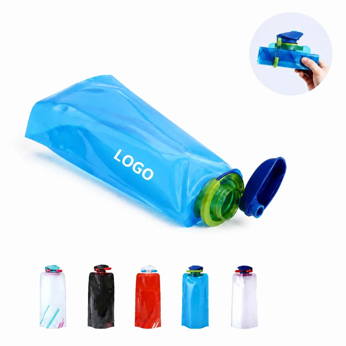 Collapsible BPA-Free Hydration Bottle with Carabiner