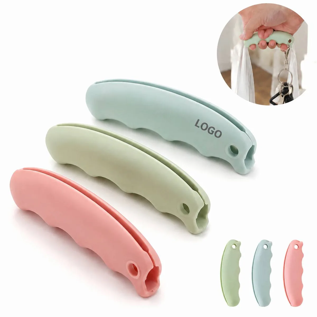 Soft Grip Grocery Bag Carrier Clip with Ergonomic Handle
