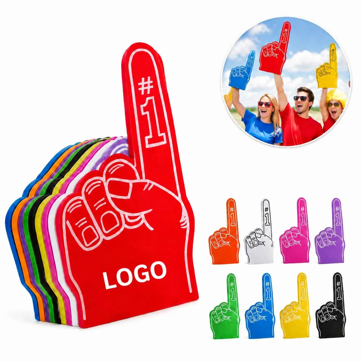 Oversized Cheering Foam Hand for Game Day, Durable EVA