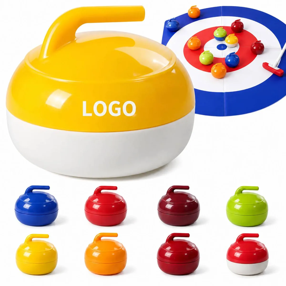 Compact Family Tabletop Curling Game for All Ages