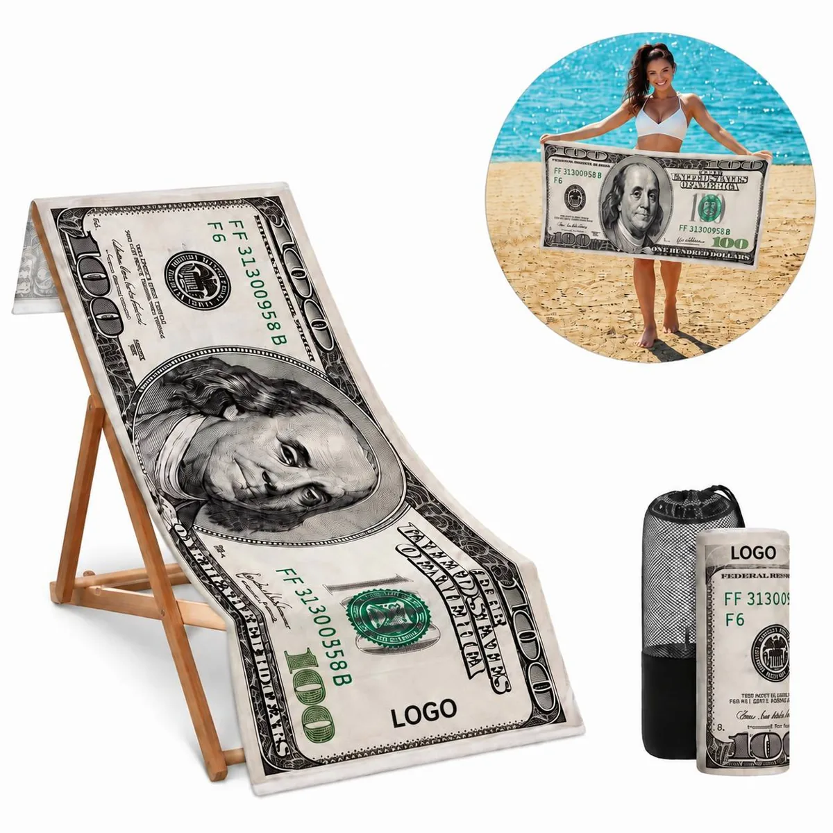 Customizable Ultra Soft Microfiber Beach Towel Quick Dry
