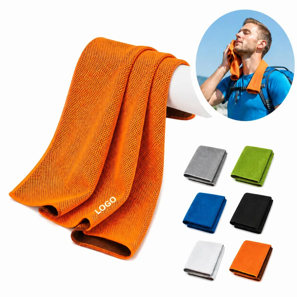 Cooling Towel for Running & Gym, UPF 50 Instant Chill