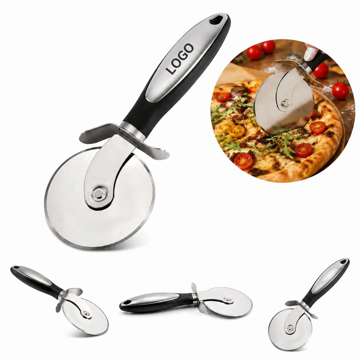 Professional Pizza Slicer with Stainless Steel Blade