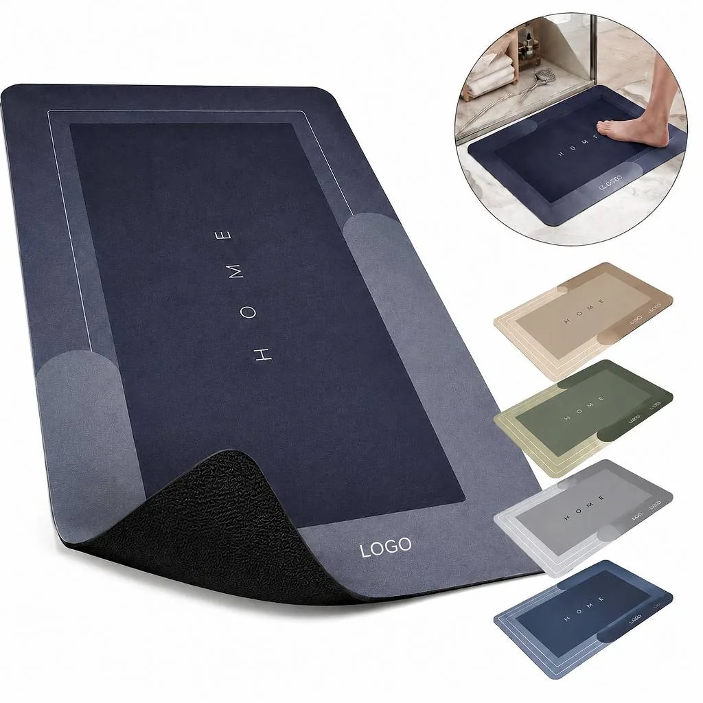 Super Absorbent Diatom Mud Bath Mat Quick Dry Non Slip