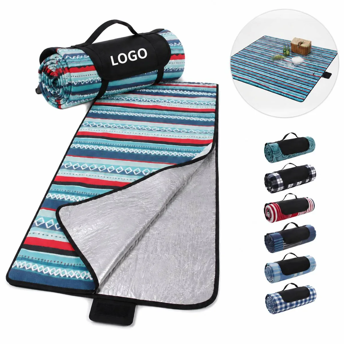 Waterproof Fleece Picnic Mat for Camping & Parks