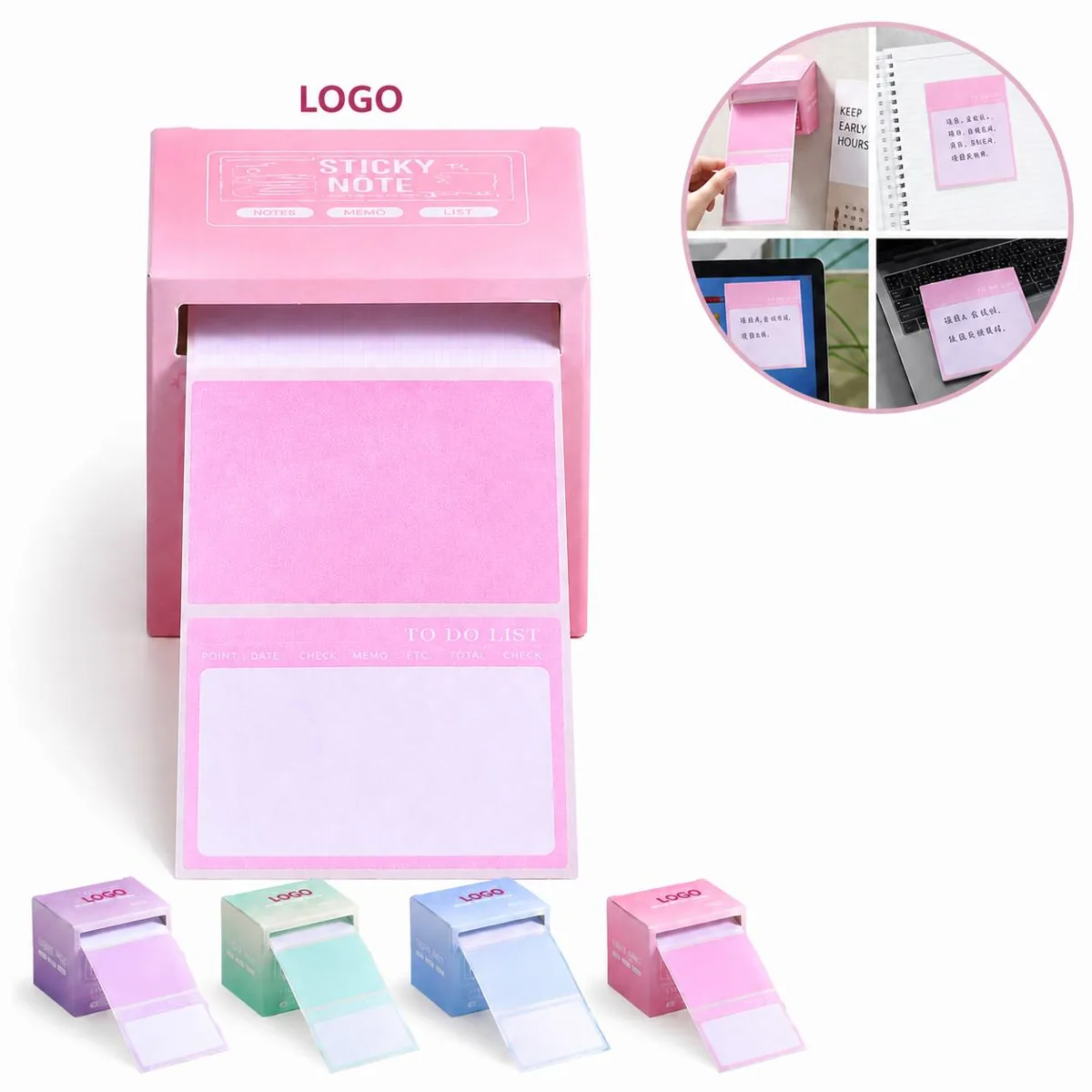 Bulk 256 Roll Sticky Notes Set for Office School Supplies