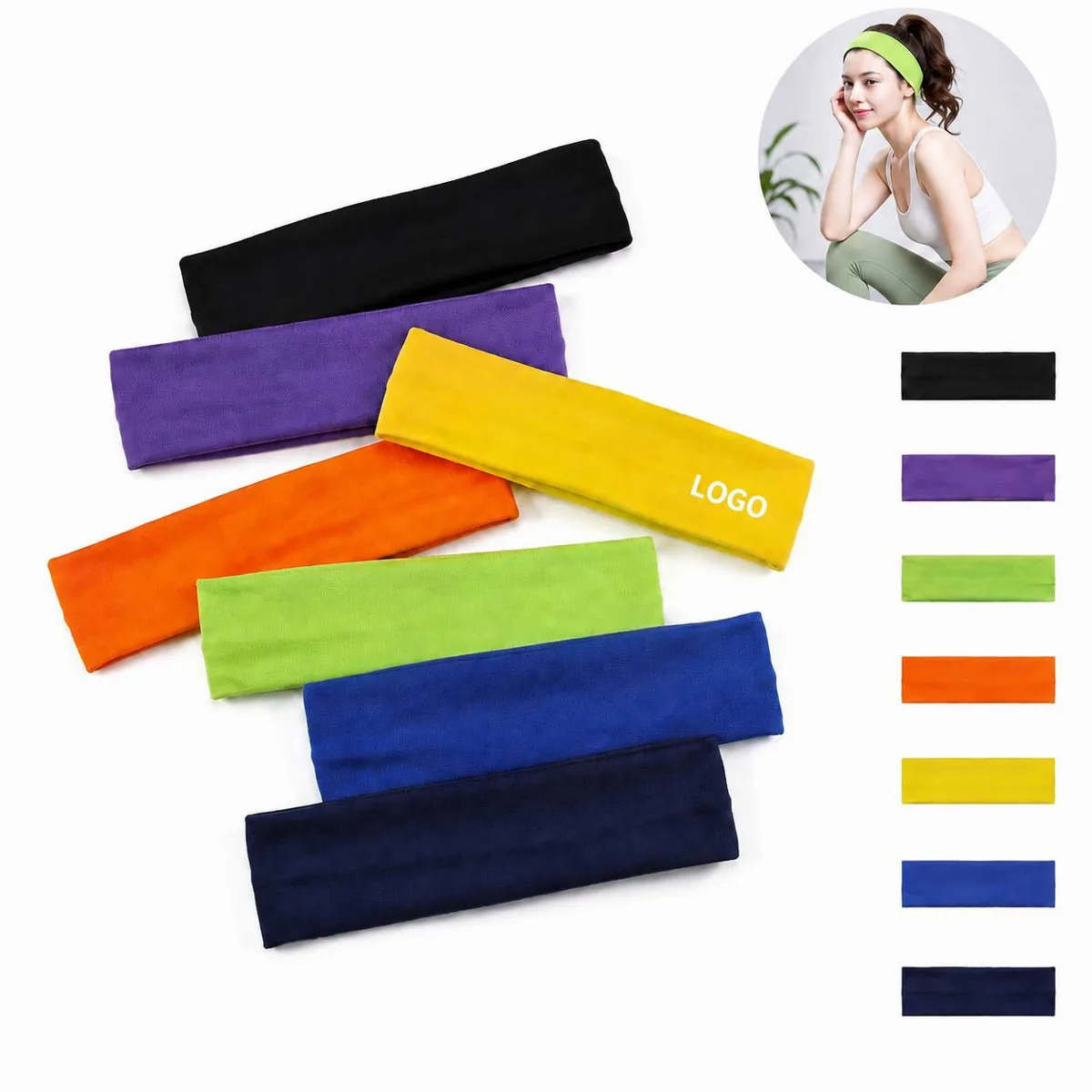 Moisture Wicking Athletic Headband for Running Gym Yoga