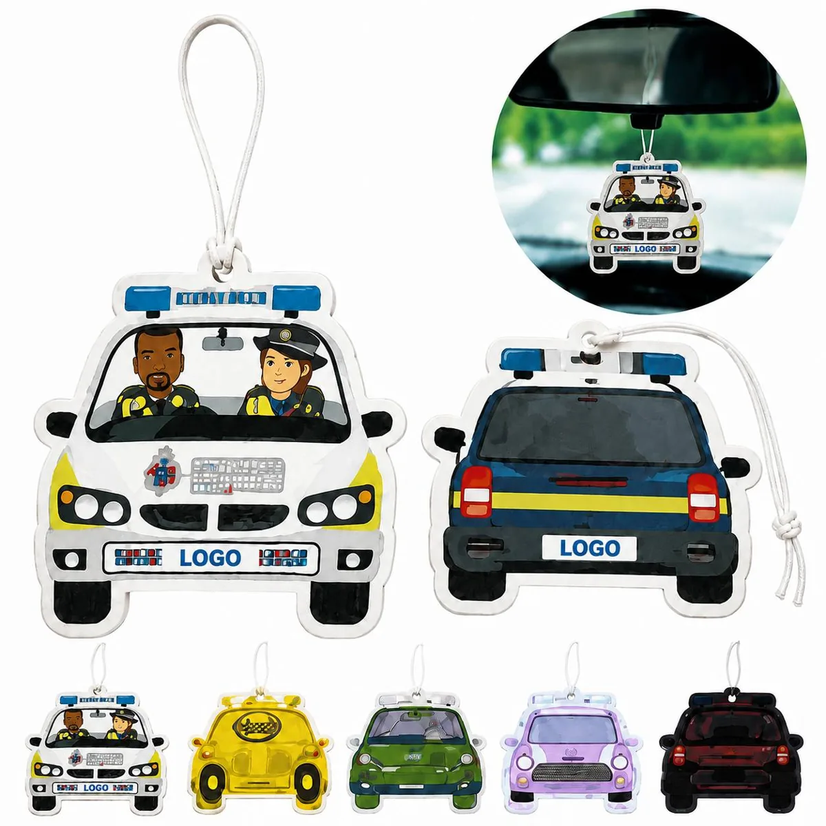 Custom Paper Car Air Freshener Personalized Shape Scent