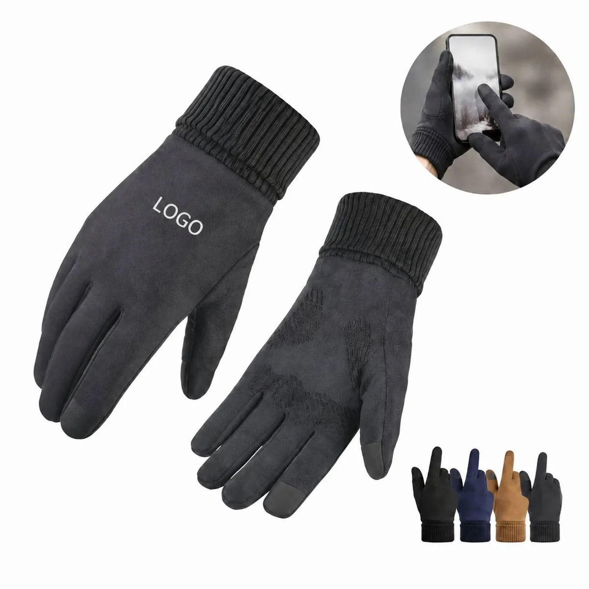 Winter Touchscreen Work Gloves with Anti-Slip Silicone Grip