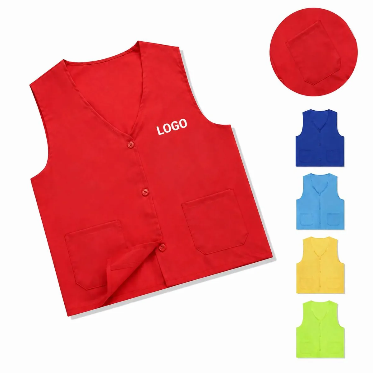 Custom Polyester Event Vest for Team Identity and Logos
