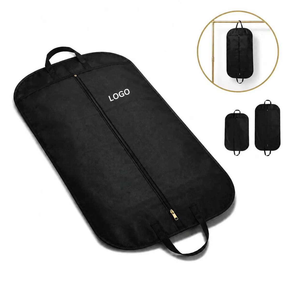 Custom Logo Garment Bag with Silk Screen Imprint for Events