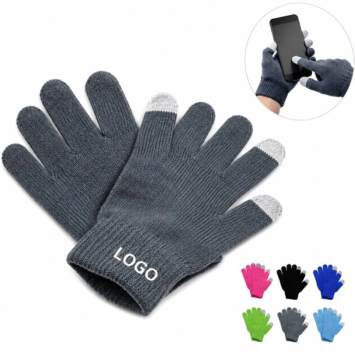 Warm Touch Screen Gloves with Conductive Fingertips