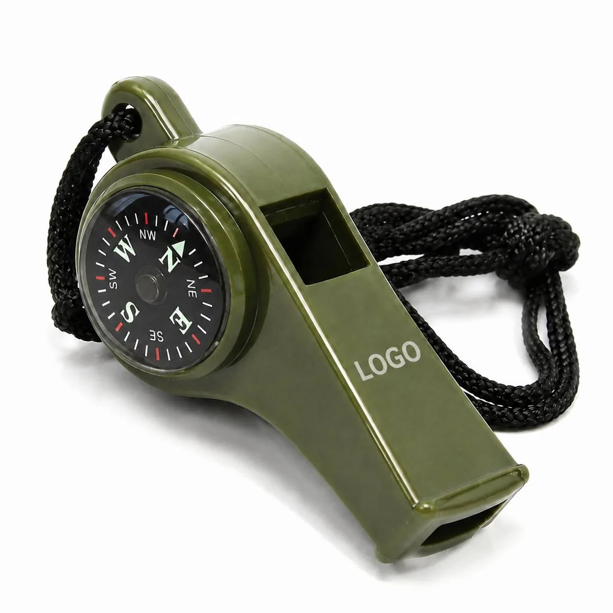 Custom Outdoor Whistle Compass Thermometer Lanyard with Logo
