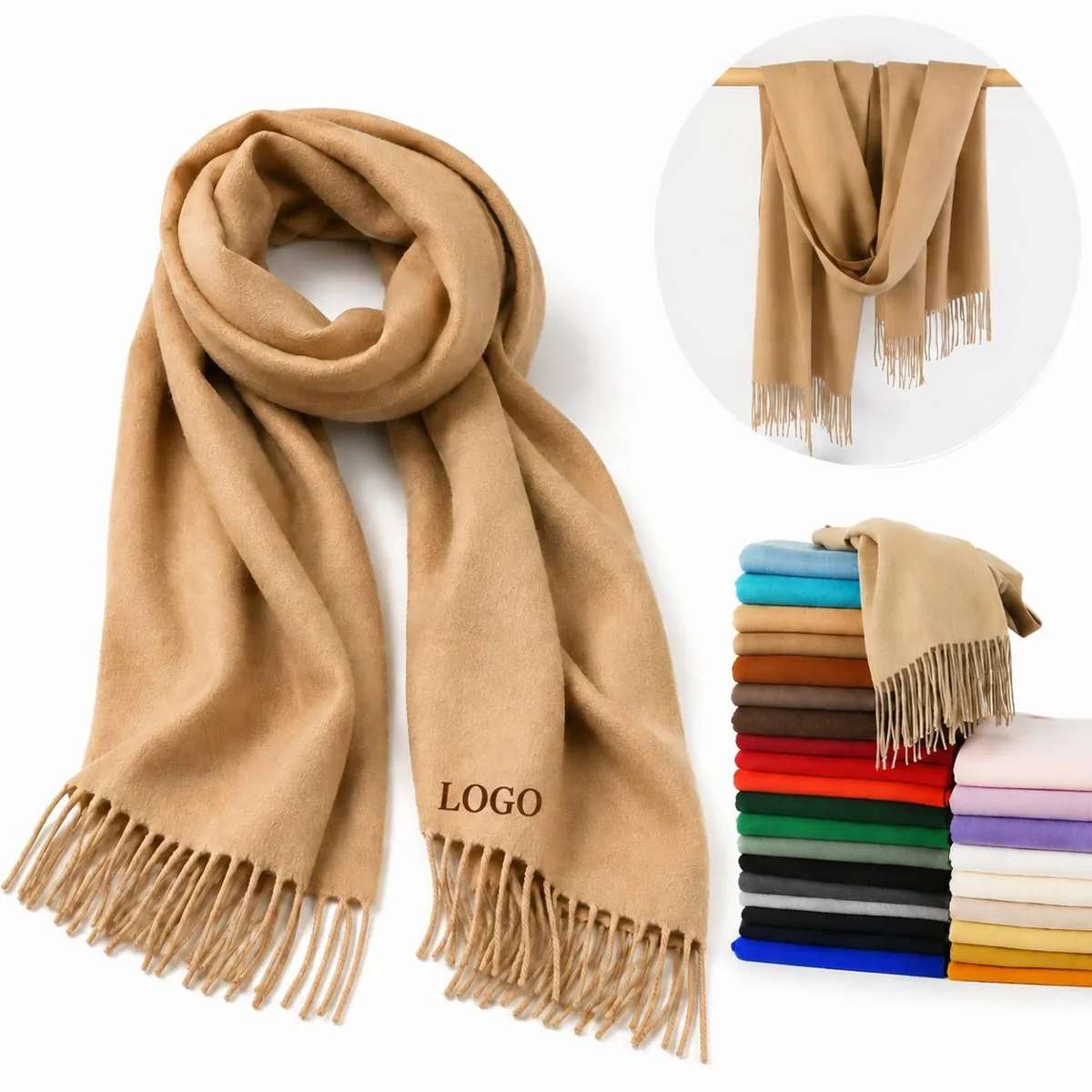 Faux Cashmere Scarf Unisex Winter