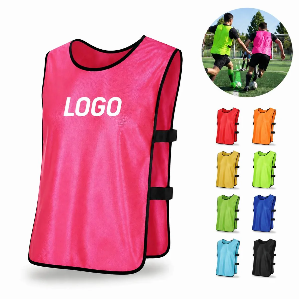 Team Practice Scrimmage Vest Pullover, Lightweight 100%
