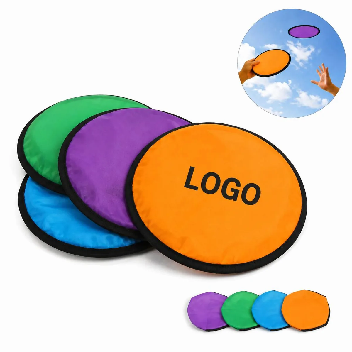 Custom Logo Folding Flying Disc for Outdoor Events