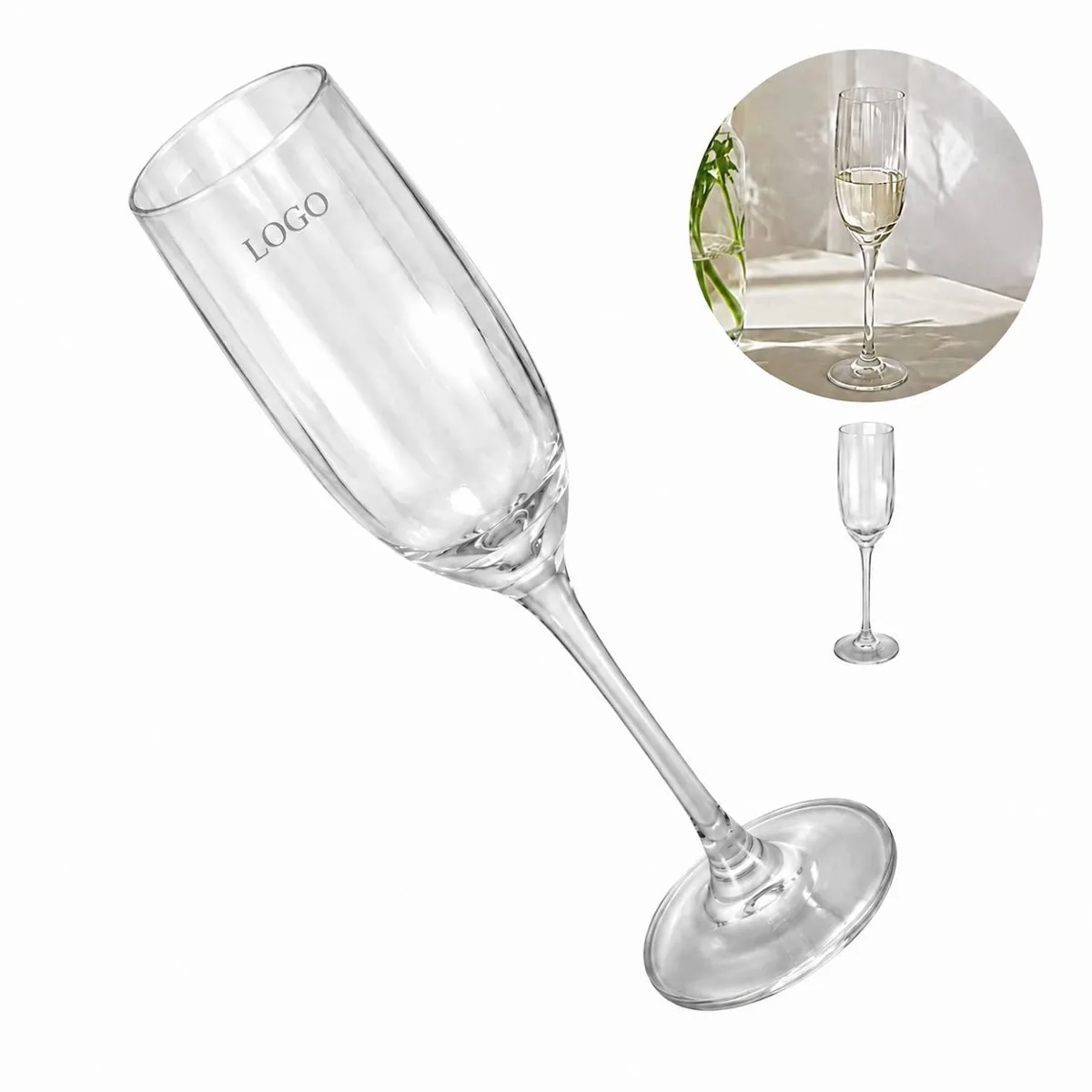 Elegant Champagne Flute Glasses, Durable & Shatterproof