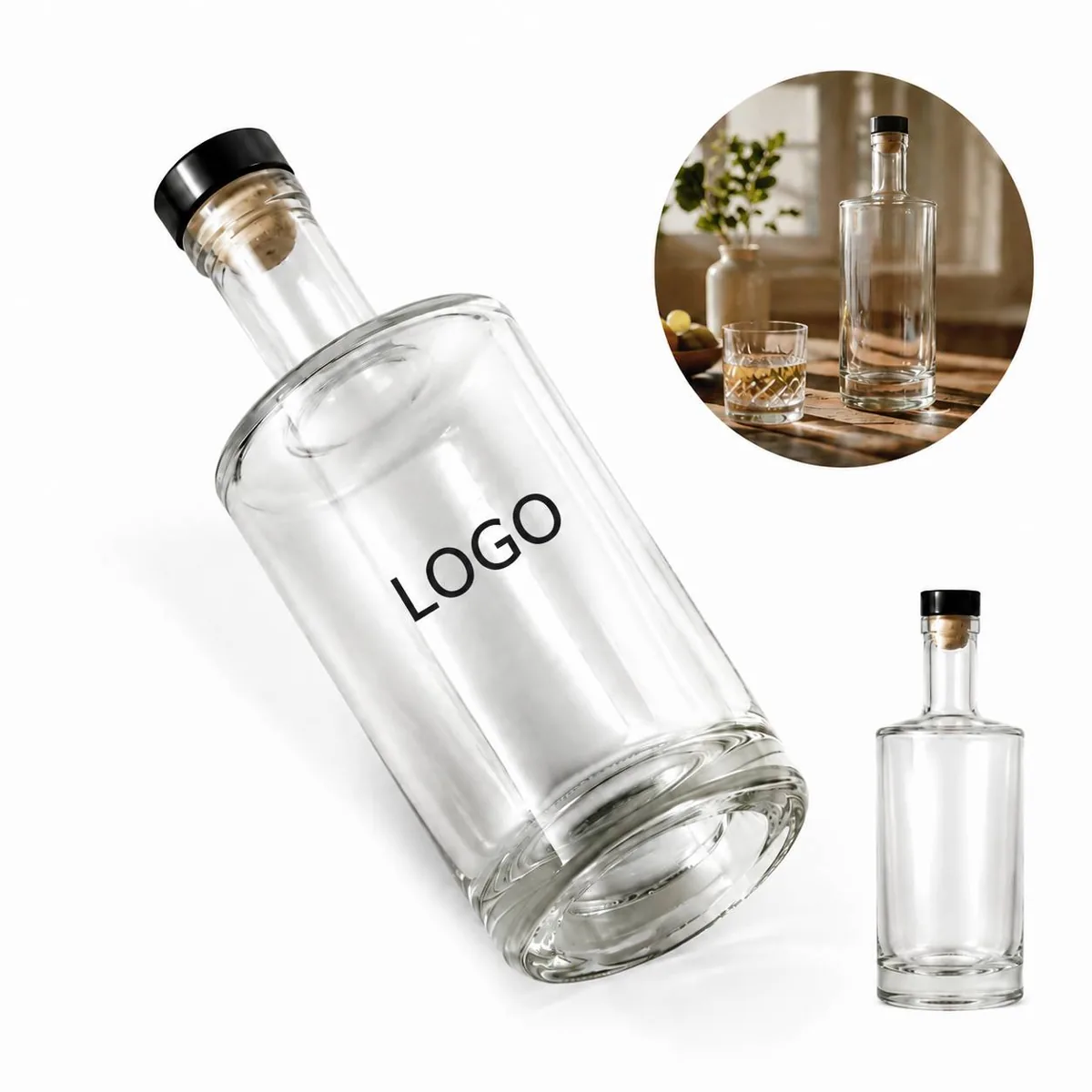 Luxury Custom Logo Vodka Gift Bottle with Airtight Seal