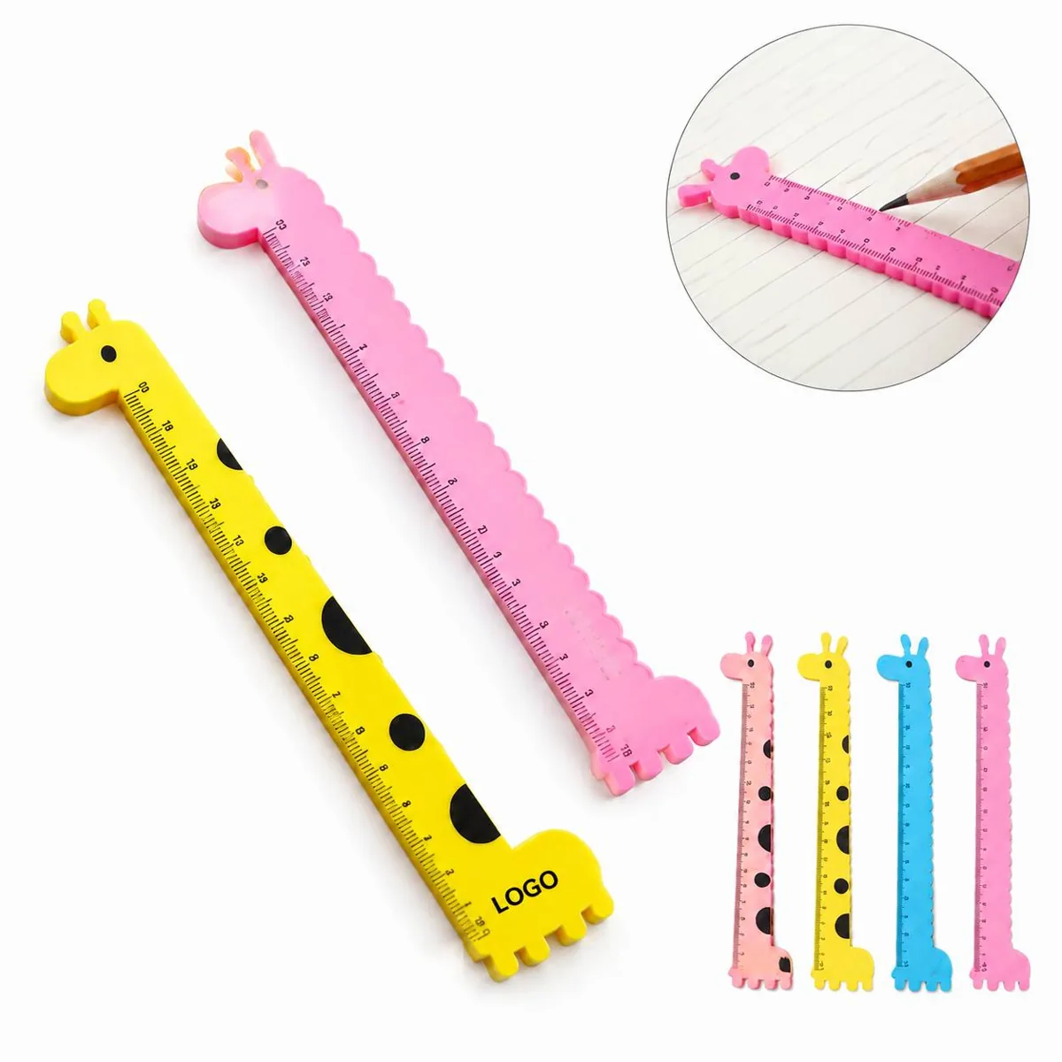 Clear Plastic Ruler with Flexible Design for School