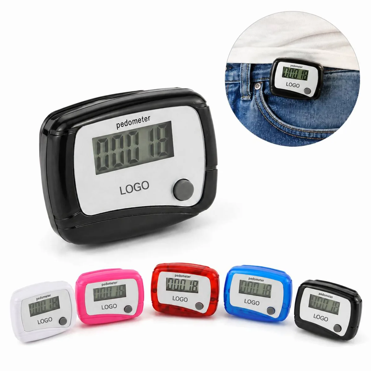 Digital Step Counter Tracker with Clip for Walking