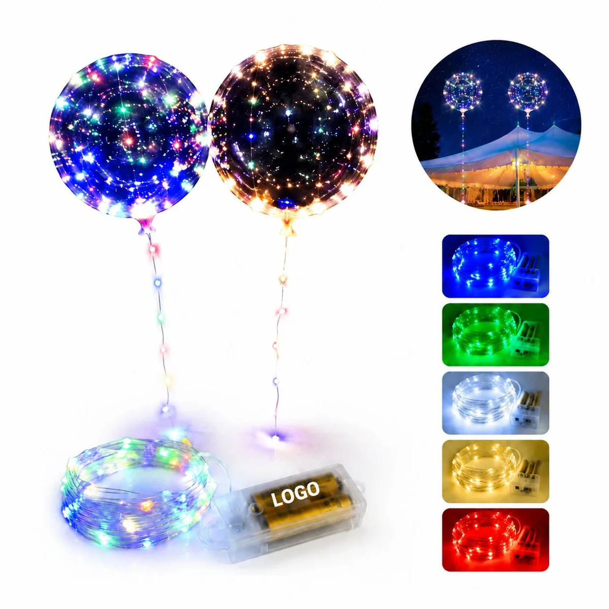 LED Balloon Glow Lights with 30 LED String for Birthday