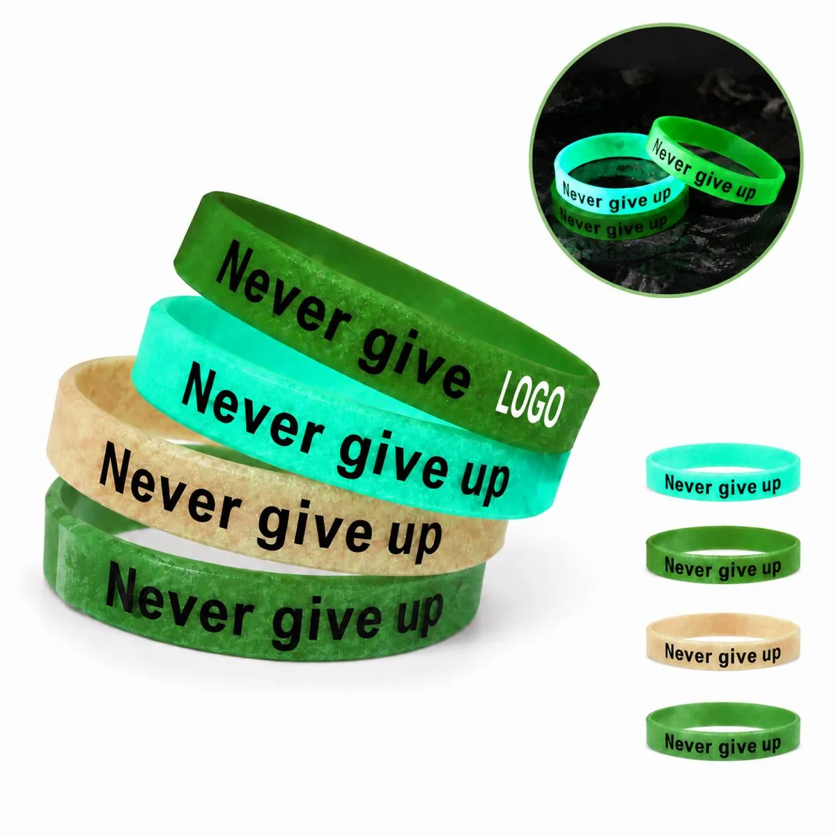 Glow Silicone Wristbands Party Favors for Promotions Events