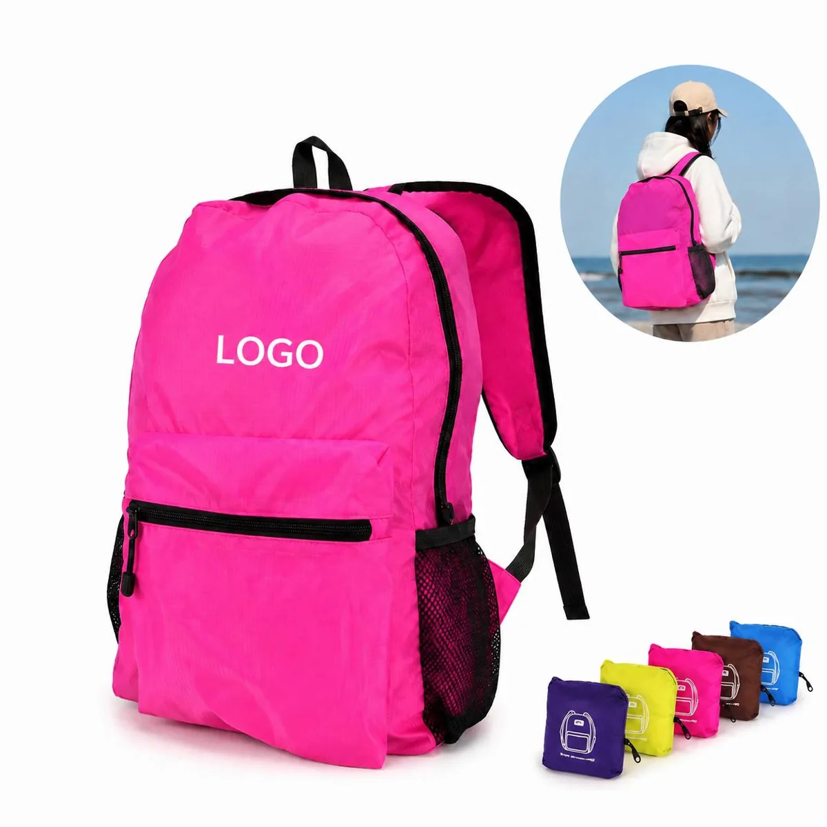 Foldable Travel Backpack Convertible Storage Pouch