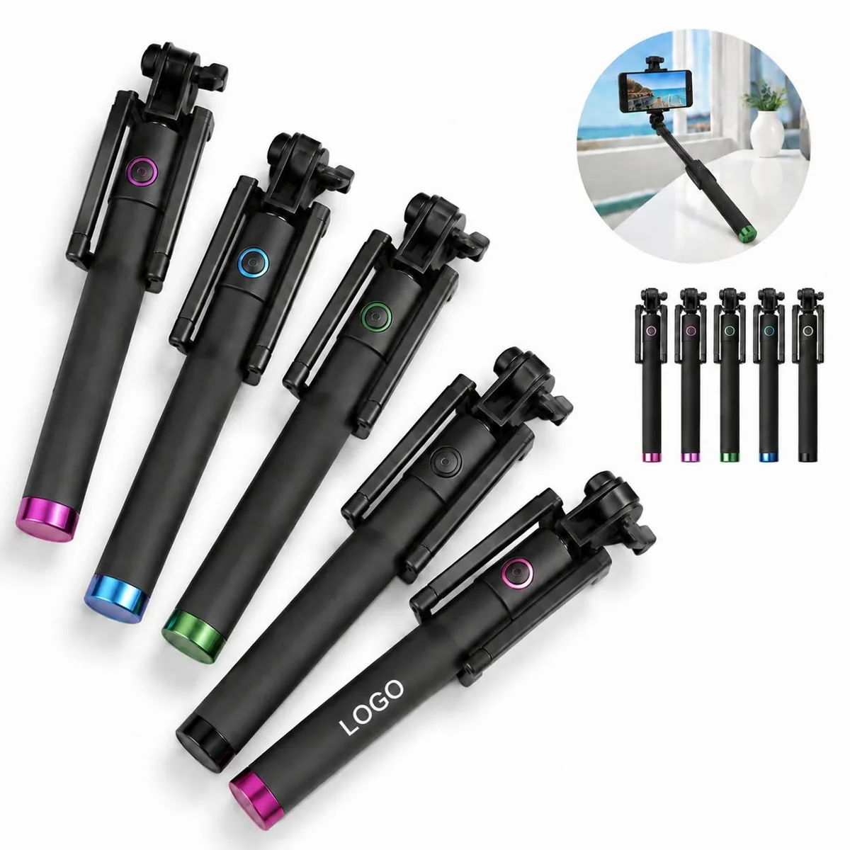 Wireless Selfie Stick Monopod, 245° Rotating