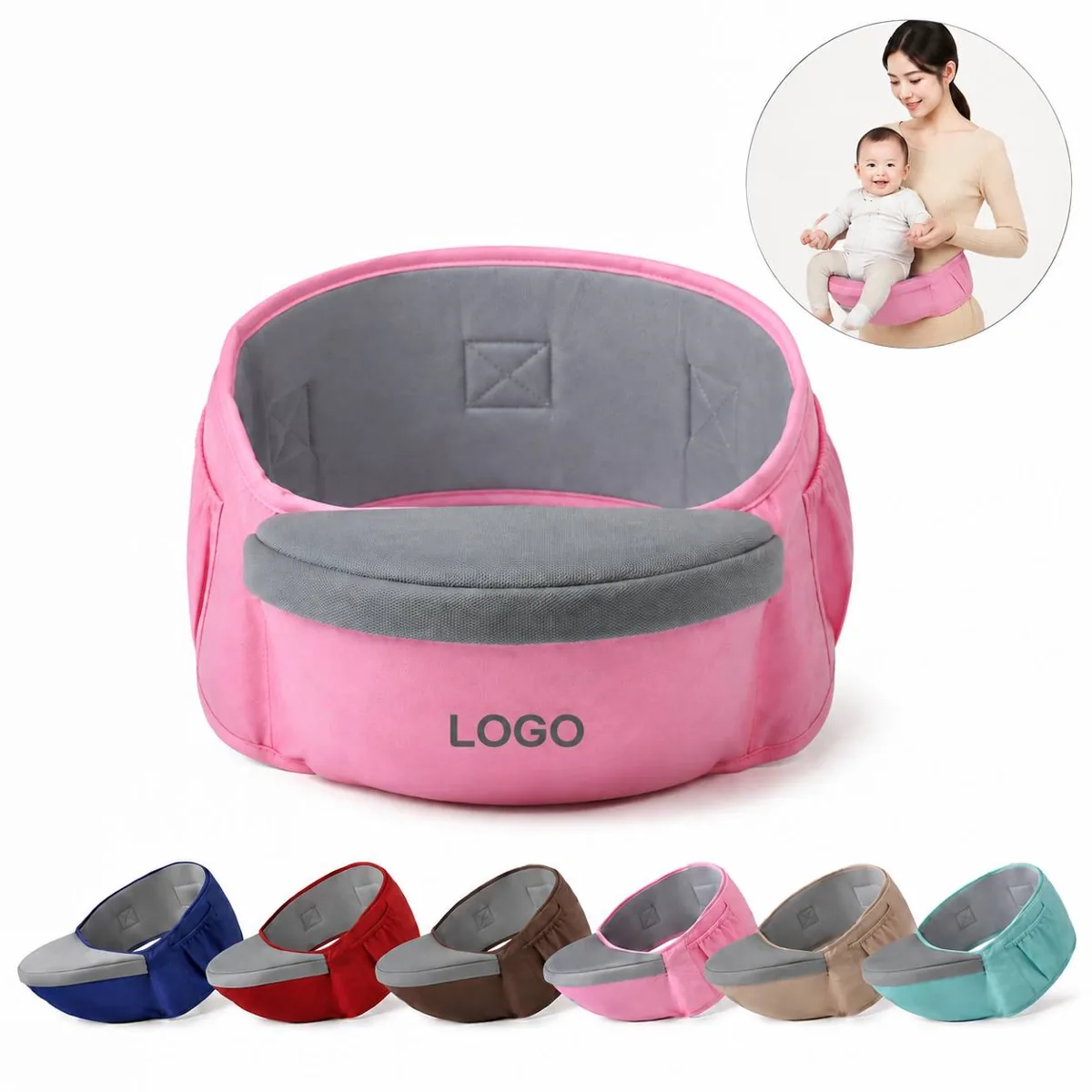 Ergonomic Toddler Carrier with Padded Waist Belt & Hip Seat