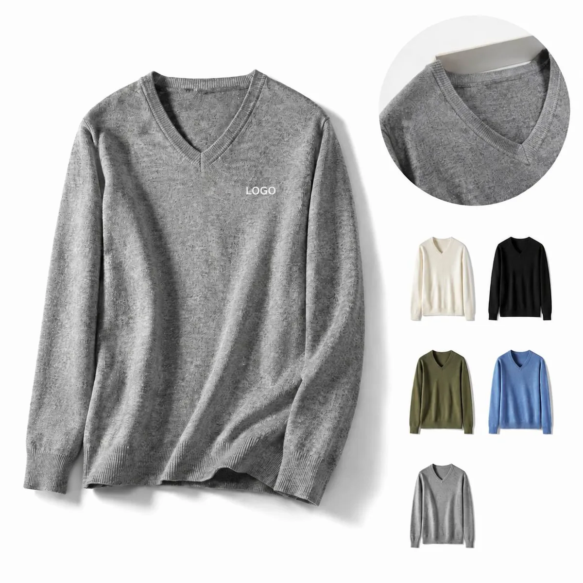 Classic V Neck Pullover Sweater Soft Knit Casual Layering