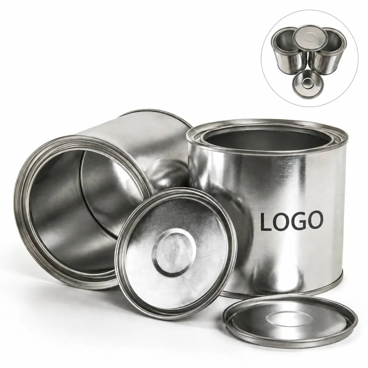 510ml Metal Paint Can with Secure Lid for Solvents