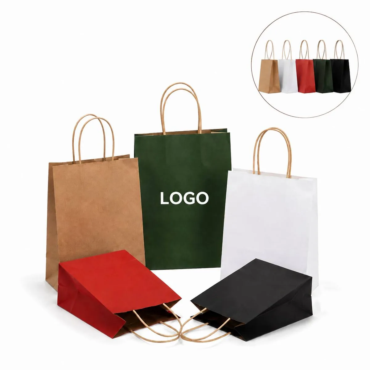 Customizable Kraft Gift Bags with Handles for Parties