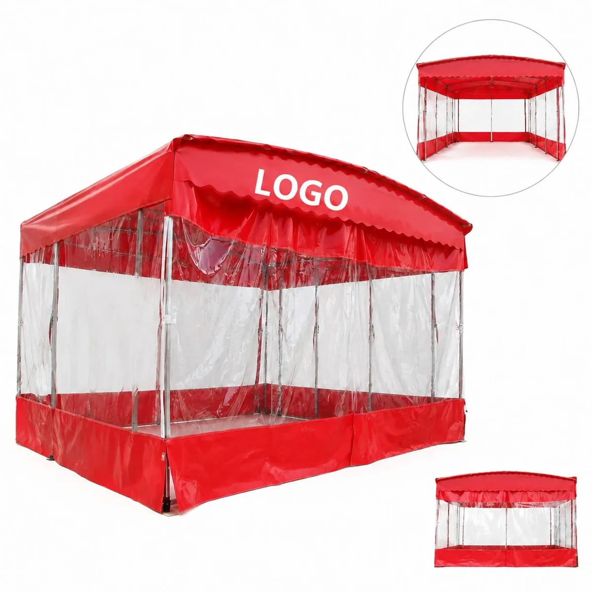 Outdoor Shelter Canopy Sidewall with Mesh Window