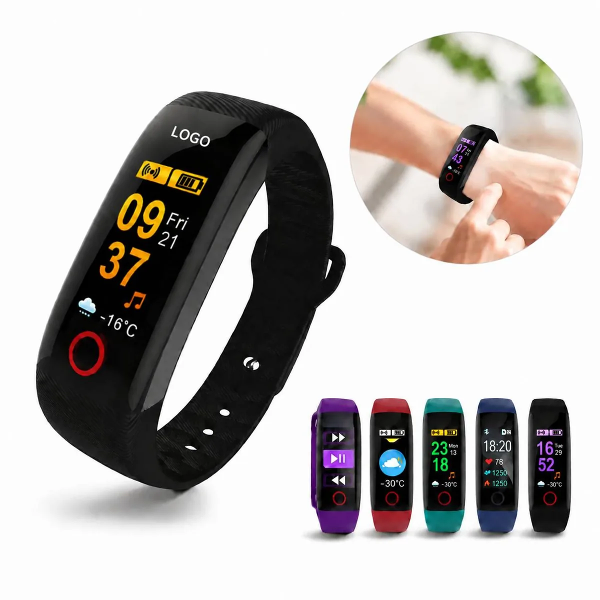 Smart Fitness Wristband with Heart Rate, Sleep Tracking