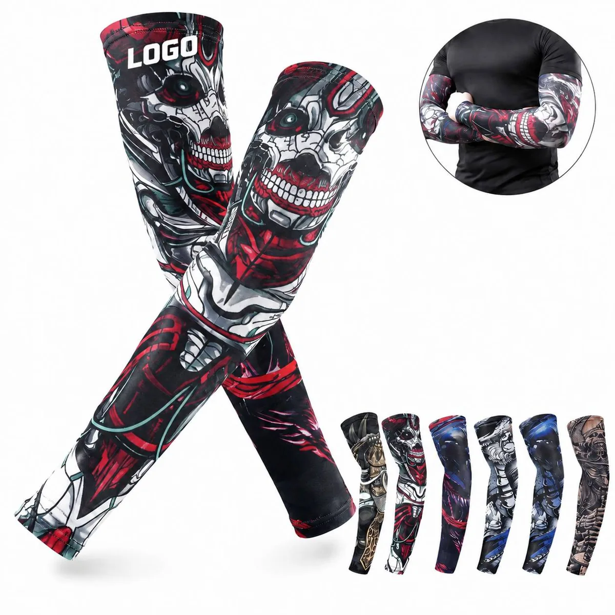 Realistic Unisex Stretchable Tattoo Sleeves for Arms