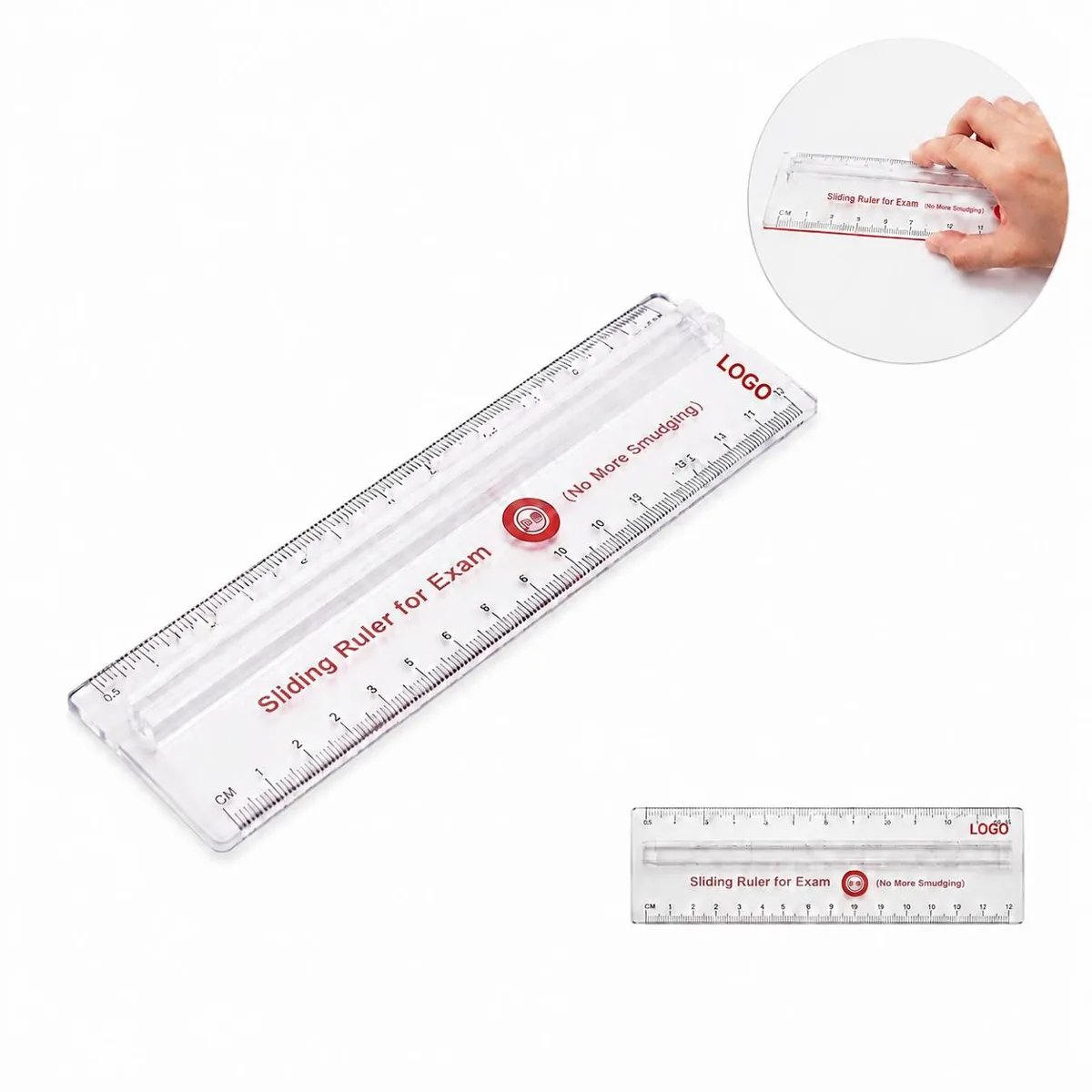 Soft Triangular Base Magnifying Ruler with Comfortable Grip