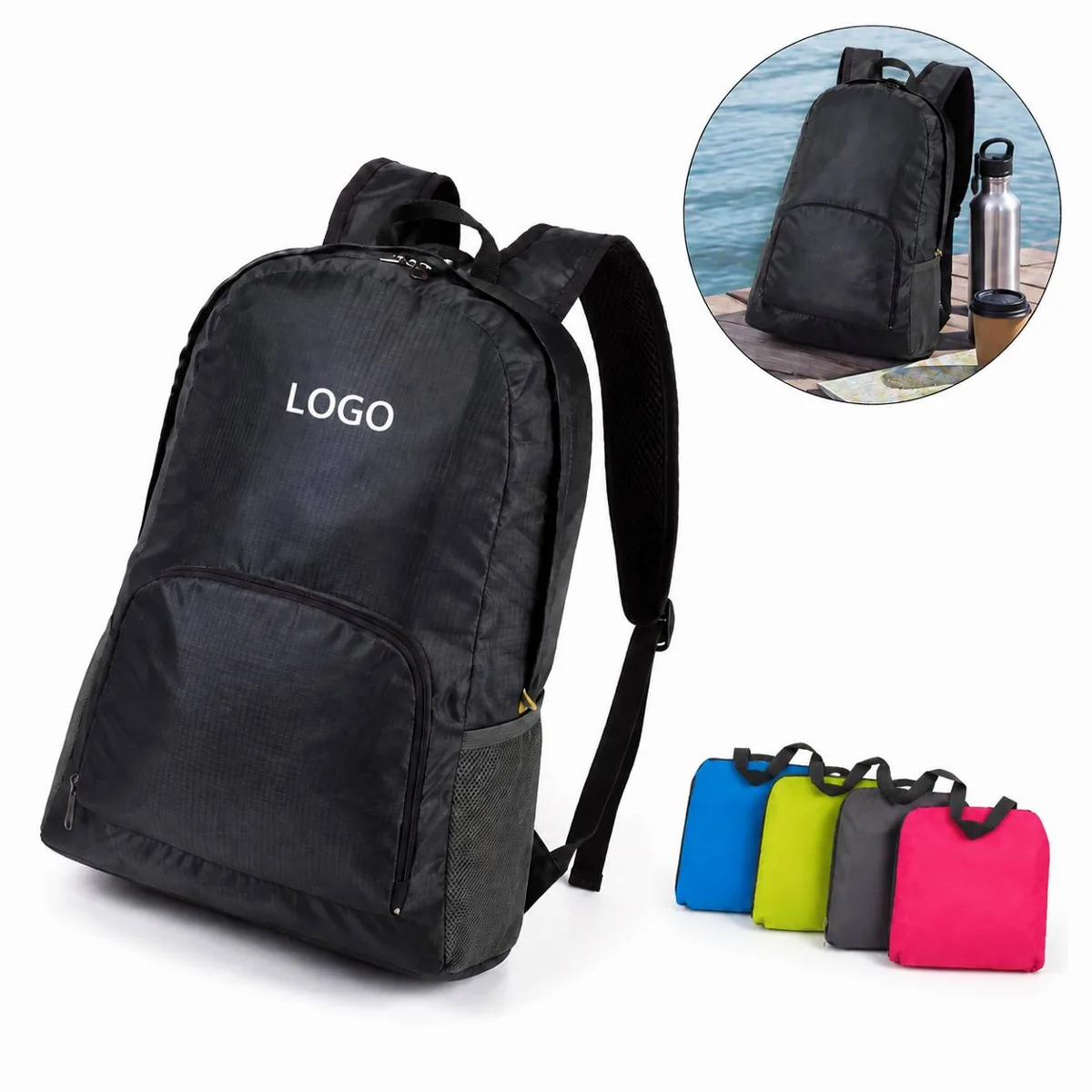 Ultra Compact Foldable Travel Backpack with Water-Resistant
