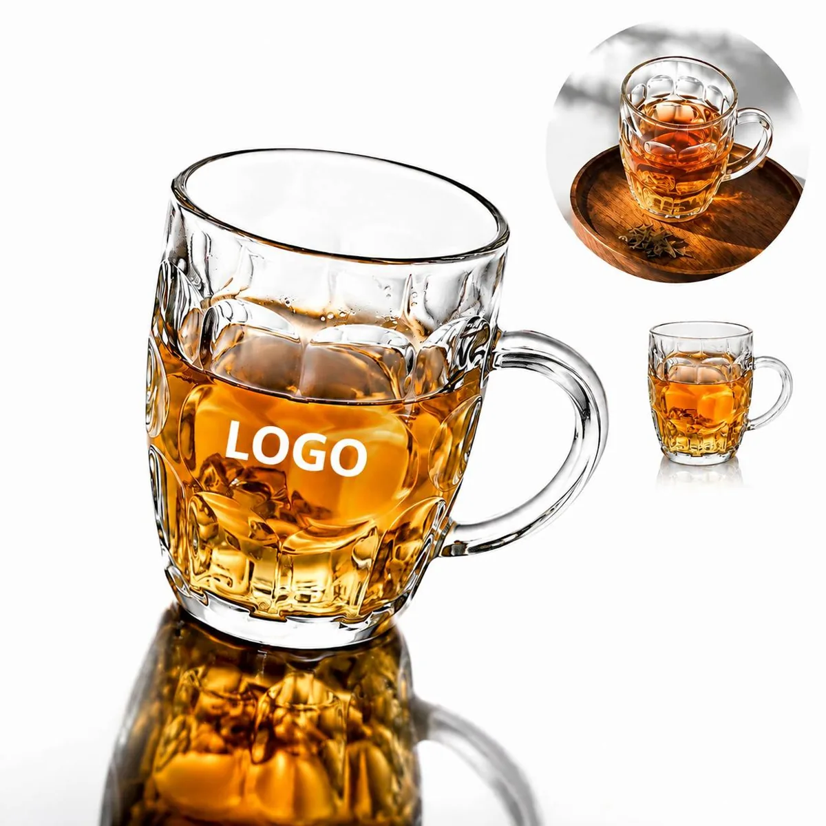 9.5oz Clear Glass Tumbler, Dishwasher Safe, Everyday