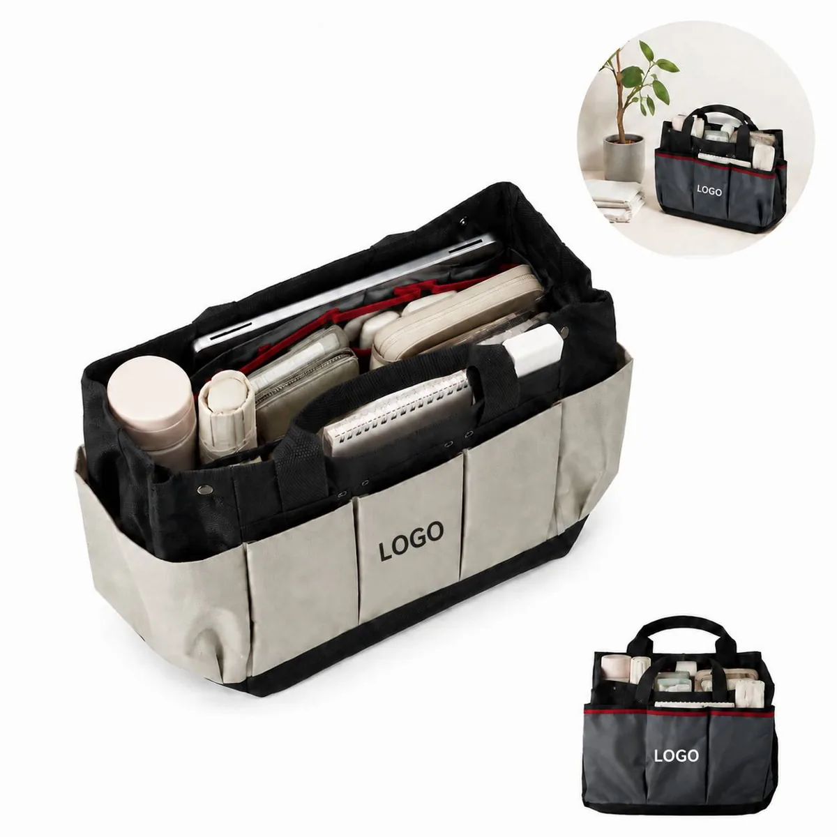 Gardening Organizer Tote with Multiple Pockets for Hand